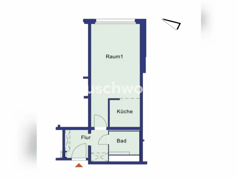 Tauschwohnung: Tausch: 1-Zimmer-Wohnung im Osten gegen Westen — photo 1